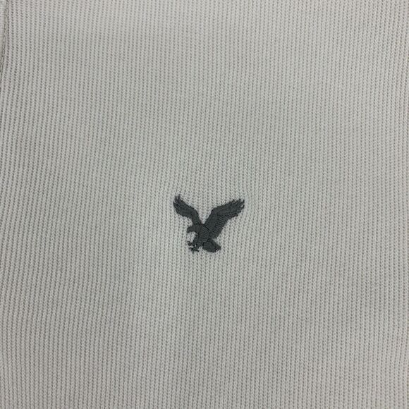 American Eagle Outfitters Henley Sweater Mens XL Extra Large Ivory Mock Neck AE - Picture 4 of 9